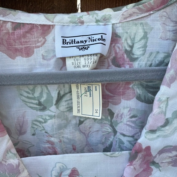 Vintage Brittany Nicole Floral Long Sleeve Dress - Picture 4 of 6